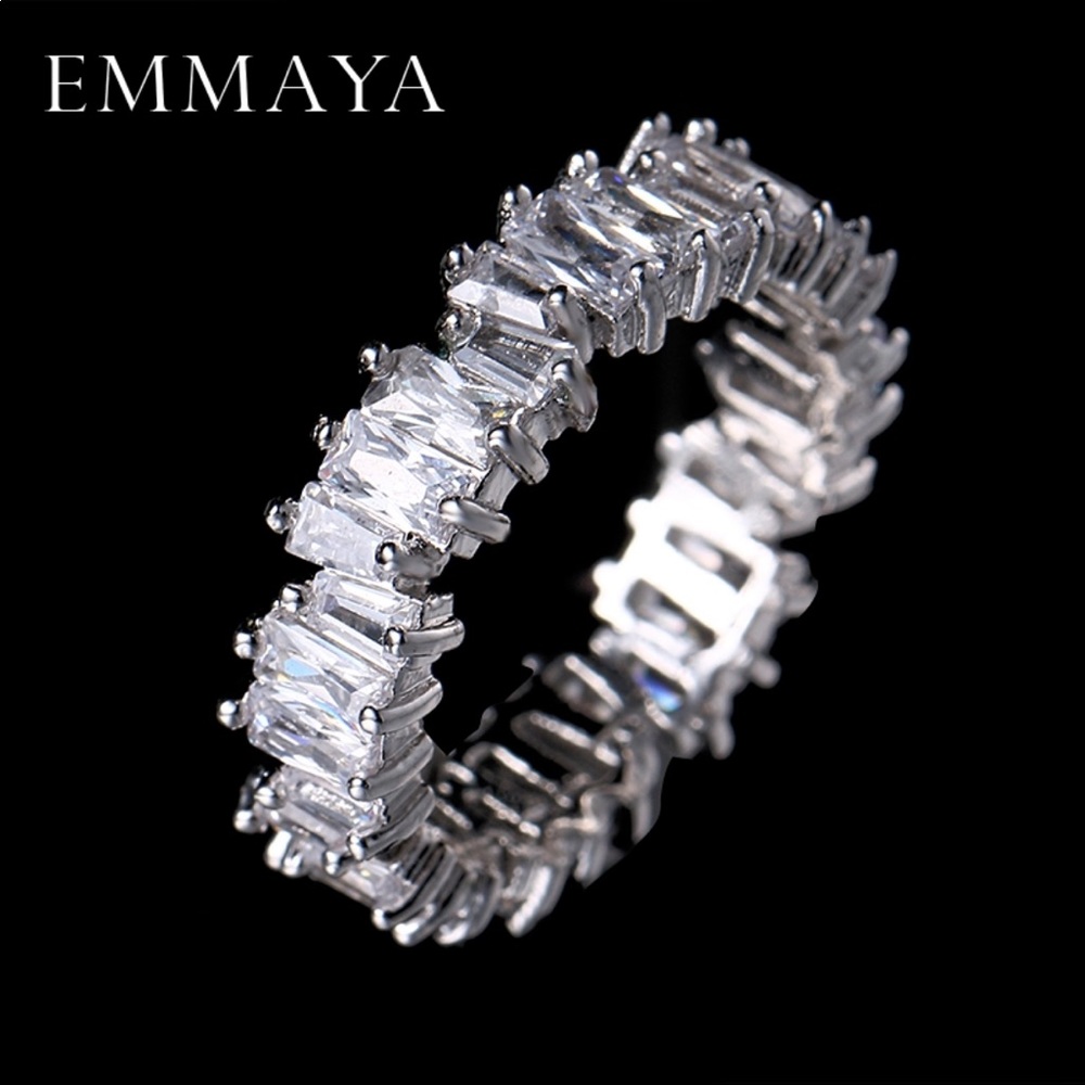 Brand new silver thin baguette ring